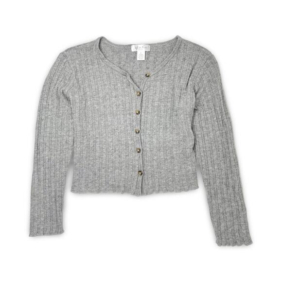 Tilly’s White Fawn Cropped Cardigan Fall Coquette Layering XS - Picture 2 of 10